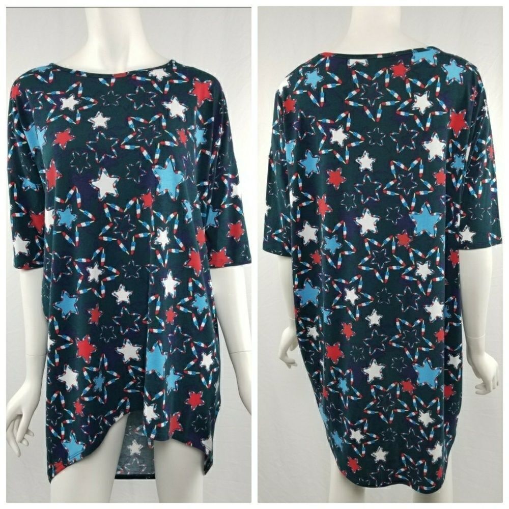 Lularoe Navy Blue 4th of July Popsicles Irma Tunic